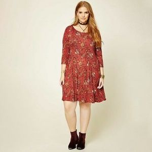 Forever21 Plus Size Paisley Swing Dress